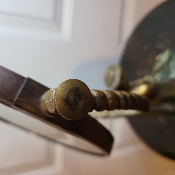 Bronze / Brass Vintage Lady Golfer Desktop Mirror Rare - Picture 10 of 14